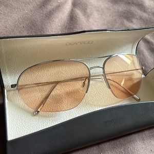 Oliver Peoples 64 Aviator Sunglasses - “California Copper” photochromatic Lenses